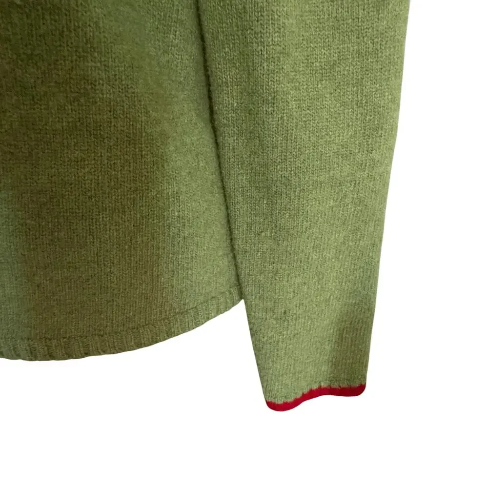 Vintage Y2K Old Navy 100% Lambswool Nordic Fair Isle Pullover Sweater Preppy